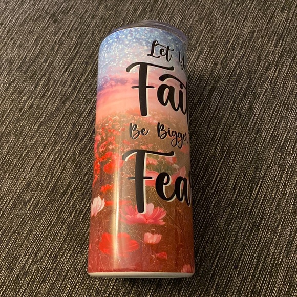 Faith Over Fear 20oz. Tumbler NWT Handmade - Picture 6 of 7